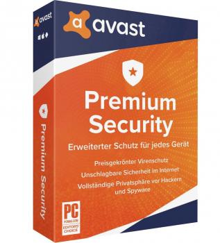 Avast Premium Security (1 Device - 1 Year) with device immunity VOUCHER ESD